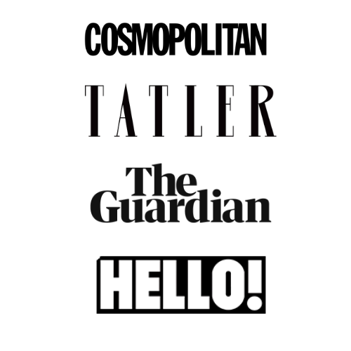As seen in — Tatler, The Guardian, Cosmopolitan